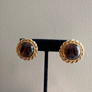 Vintage Tiger Eye Earrings